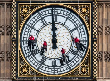 Parliament’s Great Clock, known as Big Ben, undergoes maintenance