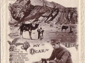 Greetings from Egypt postcard from the First World War