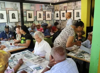 people in cafe