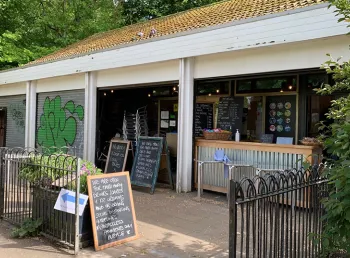 Socially distanced park cafe