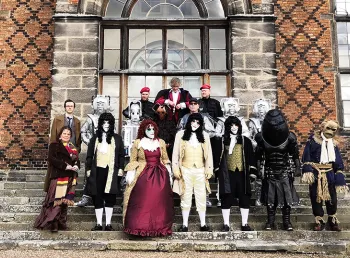 People in science fiction costumes
