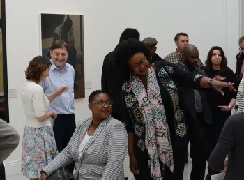 People in an art gallery