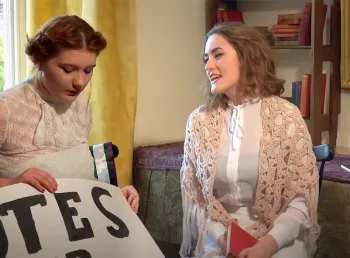 A still from The Suffragettes video made by the young participants