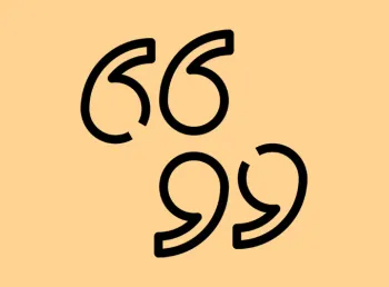 An icon of quotation marks