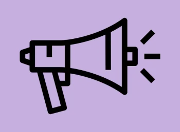 Line drawing of a megaphone