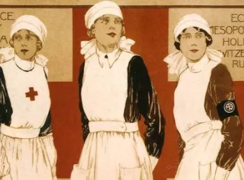 An illustration of women of the voluntary aid detachment