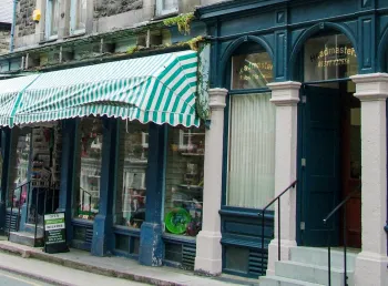 The shop front of Wilkins Newsagents in Dolgallau