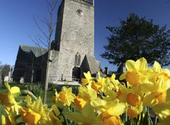 Front view of Bangor Abbey