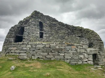 Carloway Broch on the Isle of Lewis, a well preserved Iron Age building popular with tourists
