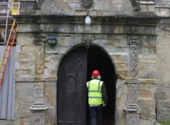 Restoration work to the North Porch at St Brandon's Church in Brancepeth