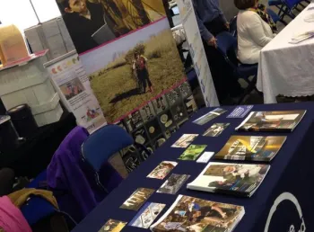 Table with HLF information leaflets 