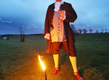 An actor brings Capability Brown to life in Kirkharle