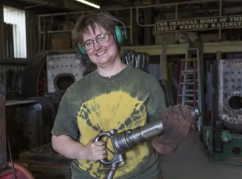 Woman working as a boilersmith