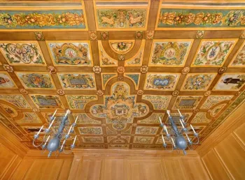 Ceiling within the restored Patrick Geddes Centre for Learning and Conservation in Edinburgh