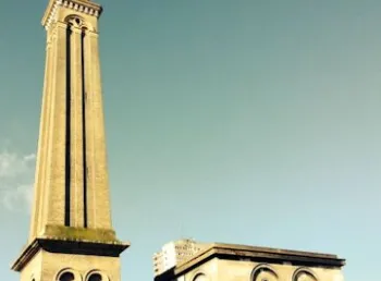 The water tower at the London Museum of Water and Steam