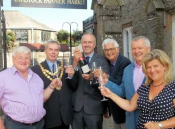 Celebrating at Tavistock Pannier Market