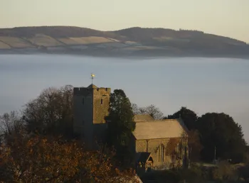 St James' Church, Wigmore, in the landscape