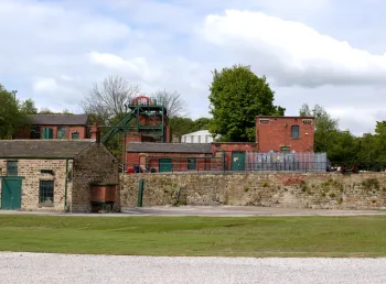 Hope Pit main buildings including pit head and winding house