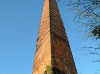 The chimney of the Hoffman Kiln