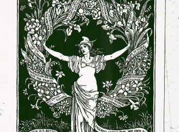 A Garland for May Day: the front cover of an illustrated book conserved by the project