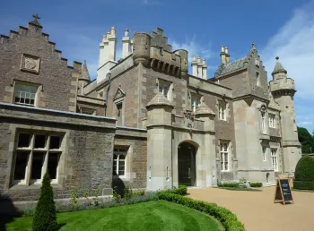 The exterior of Abbotsford, home of Sir Walter Scott