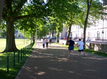 People running in Armagh Mall