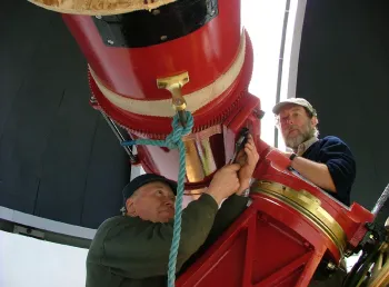 Telescope maintenance at Armagh Observatory