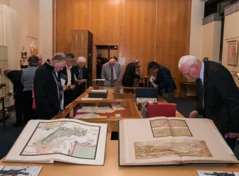 Visitors view collections at Cardinal O'Fiaich Library and Archive