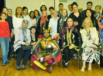 A group of people who took part of the project stand together
