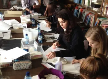 Students attending a project workshop