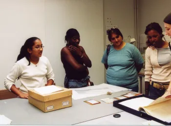Volunteers explore black history archives