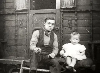 A old photograph of a Gypsy family
