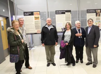 Visitors at the Heaton Avenues exhibition
