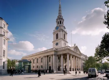 Outside view of  St Martin-in-the-Fields, London