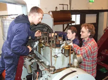Trainees at work at the boatyard