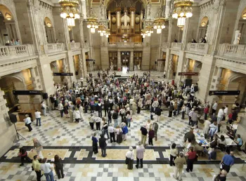 Visitors at Kelvingrove Art Galleryand Museum