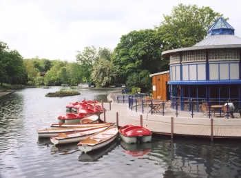 Boats on the lake at Lister Park