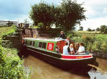 Canal boat on Montgomery canal