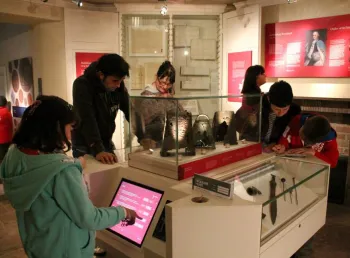 Visitors interact with collections at No 5 Vicar's Hill