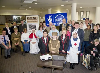 Volunteers at a First World War project