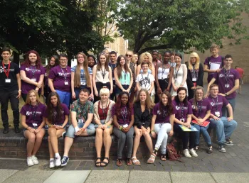 A group of young volunteers of the Mental Health, Past, Present, Future project