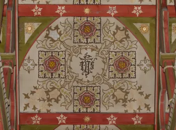 Part of the painted ceiling