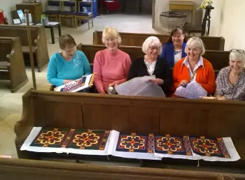 Pew Cushion volunteers at St Martin's Bilborough