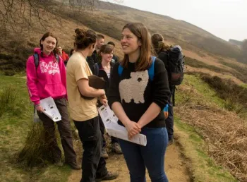 Students monitoring on the moors
