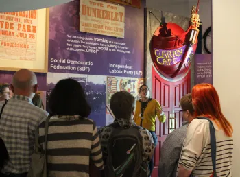 Visitors to the exhibition