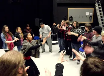 Projects participants recording and performing new musical works
