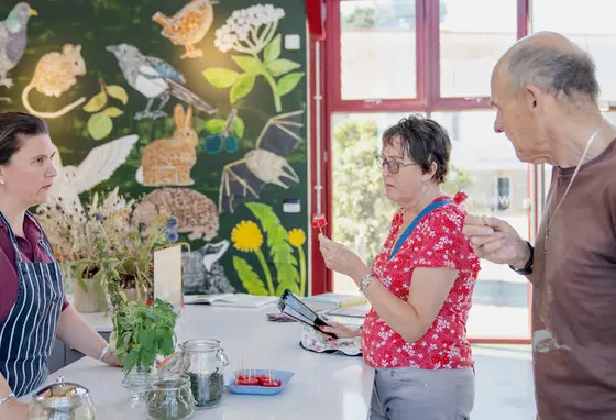 The Food Museum tasting sessions Visitors taste food made with ingredients found in hedgerows at The Food Museum