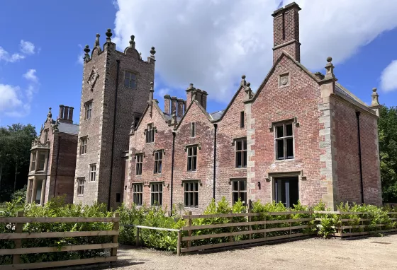 The exterior of Bank Hall in Bretherton, Lancashire