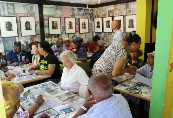 Identities & Stories - Caribbean Takeaway Takeover people in cafe