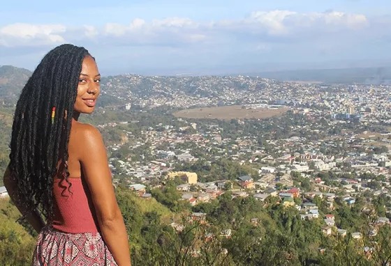 Black History Month: breaking down barriers to nature for young Black people Chantelle Lindsay outdoors enjoying nature